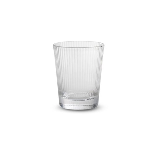 Set x6 vasos cónicos rayados bajo - Vidrio - 240ml 8x9,5cm