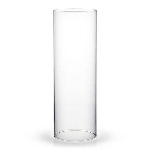 Florero cilíndrico transparente - Vidrio - 8x25cm