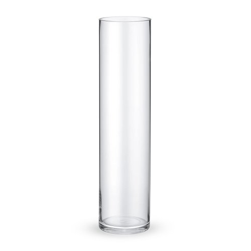 Florero cilíndrico transparente - Vidrio - 5x20cm